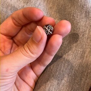 Pandora silver galaxy charm with cubic zirconia